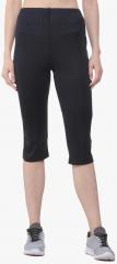 Chkokko Navy Blue Solid Capri women