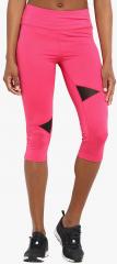 Chkokko Pink Solid Skinny Fit Capri women