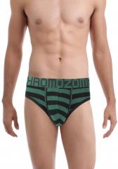 Chromozome Green & Black Striped Basic Brief men