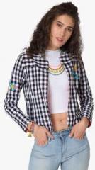 Chumbak Black Checked Shrug women