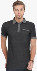 Classic Polo Grey Textured Polo T Shirt men