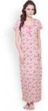 Claura Pink Printed Nightdress women