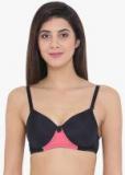 Clovia Black Solid Non Wired Full Coverage Heavily Padded T Shirt Bra women