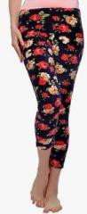 Clovia Navy Blue Printed Legging women