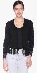 Club York Black Solid Shrug women