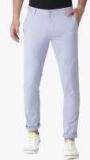 Club York Blue Solid Slim Fit Chinos Men