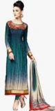 Xclusive Chhabra Blue Embellished Dress Material Women