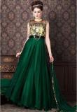 Xclusive Chhabra Green Embroidered Dress Material women