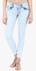 Code 61 Light Blue Mid Rise Slim Jeans women