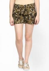 Code 61 Printed Khaki Shorts women