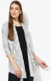 Code By Lifestyle Grey Melange Textured Shrug Women