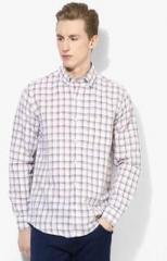 Code By Lifestyle Multicoloured Checked Slim Fit Casual Shirt men