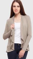 Color Cocktail Brown Solid Shrug women