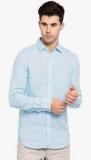 Colorplus Blue Solid Slim Fit Casual Shirt Men