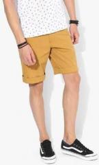 Colorplus Mustard Yellow Printed Regular Fit Short men