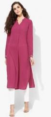 Colour Me Fuchsia Solid Kurta women