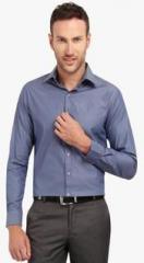 Copperline Blue Solid Formal Shirt men