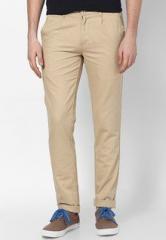 Cotton County Premium Solid Beige Formal Touser men