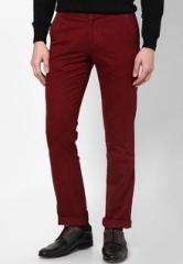 Cotton County Premium Solid Maroon Chinos men