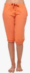 Coucou By Zivame Orange Solid Capri women