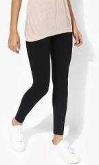 Cover Story Black Solid Leggings women