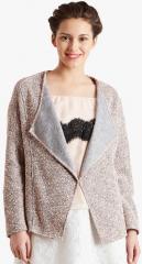 Cover Story Grey Printed Shrug women