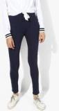 Cover Story Navy Blue Solid Jeggings women