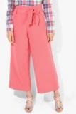 Cover Story Pink Solid Regular Fit Palazzo women