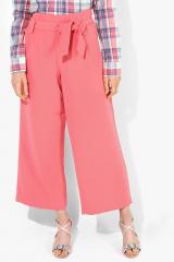 Cover Story Pink Solid Regular Fit Palazzo women