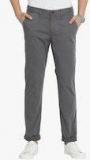 Crocodile Grey Solid Slim Fit Chinos men