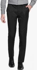 Crocodile Grey Solid Slim Fit Formal Trouser men