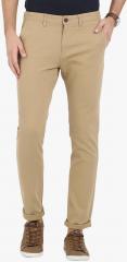 Crocodile Khaki Solid Slim Fit Chinos men