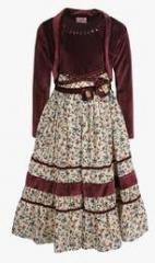 Cutecumber Maroon Party Dress girls