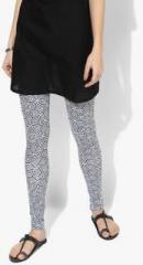 De Moza Black Printed Leggings women