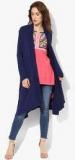 De Moza Navy Blue Solid Shrug women