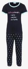 De-nap Navy Blue Night Suit girls