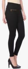 Deewa Black Solid Jeggings women