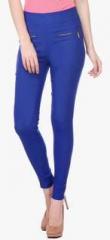 Deewa Blue Solid Jeggings women