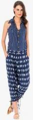 Desi Weaves Navy Blue Printed Jumpsuit women