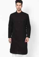 Design House Solid Black Long Kurta men