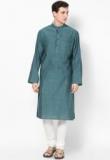 Design House Solid Blue Kurta Men