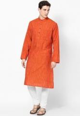 Design House Solid Orange Kurta men