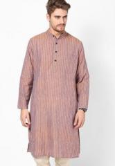 Design House Striped Orange Long Kurta men