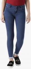 Devis Blue Mid Rise Skinny Fit Jeans women