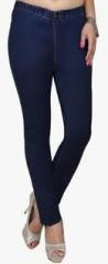 Devis Navy Blue Solid Jeggings women