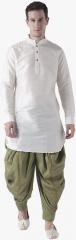 Deyann White Solid Kurta Pyjama men