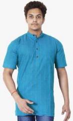 Dhrohar Blue Striped Kurta men