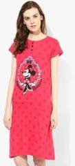 Disney By July Nightwear Red Printed Sleepdress women