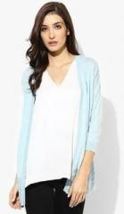 Dorothy Perkins Aqua Blue Crochet Stitch Hem Shrug women