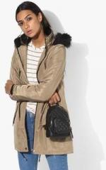 Dorothy Perkins Beige Solid Winter Jacket women